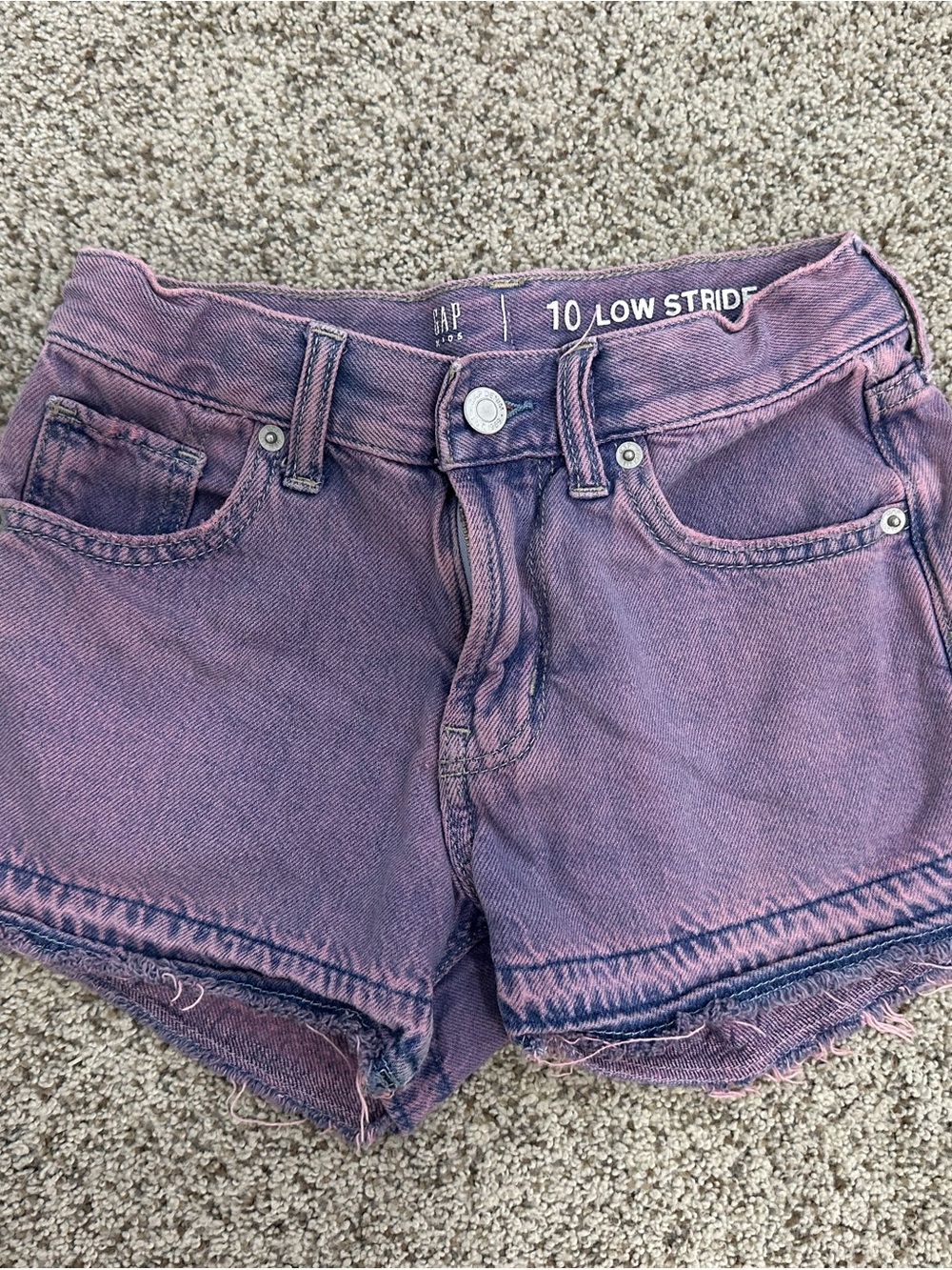 GAP Purple Faded Denim Shorts